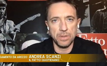 Andrea Scanzi A Otto E Mezzo Conte Cadra Quando Renzi Trovera Un Pertugio Potrebbe Essere Draghi Libero Quotidiano