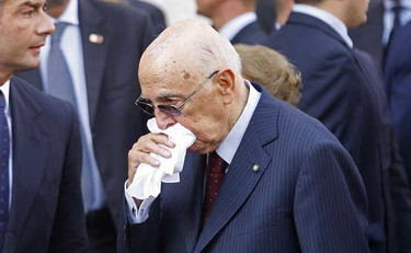 Ai funerali di Loris D'Ambrosio