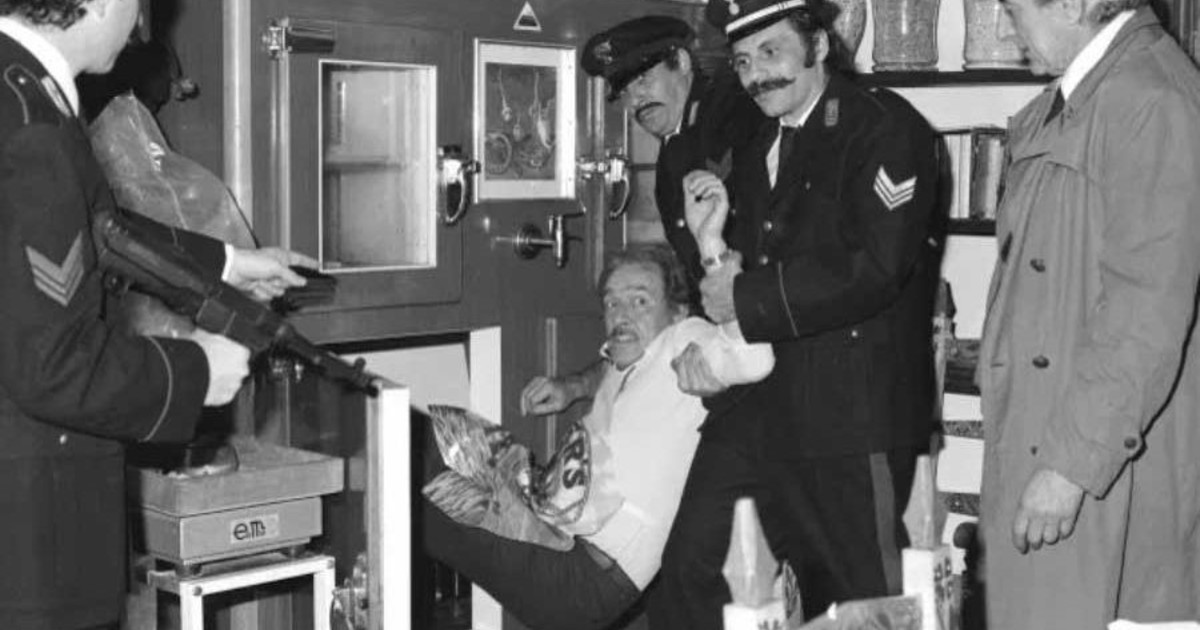 La finta cattura, nello scherzo del "Male", di Ugo Tognazzi capo delle Brigate Rosse