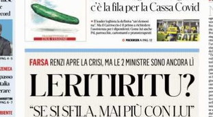 Le ritiri tu?. Travaglio, ceffone finale a Renzi: come sbatte in prima pagina le sue ministre | Guarda