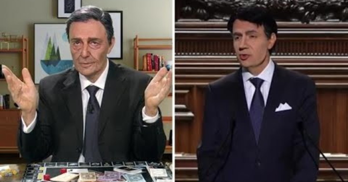 Neri Marcorè nei panni di Draghi e di Conte