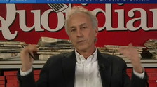Anche lui, come Conte. Travaglio gode come un matto dalla Gruber: Draghi in tilt, chi comanda davvero nel governo | Video