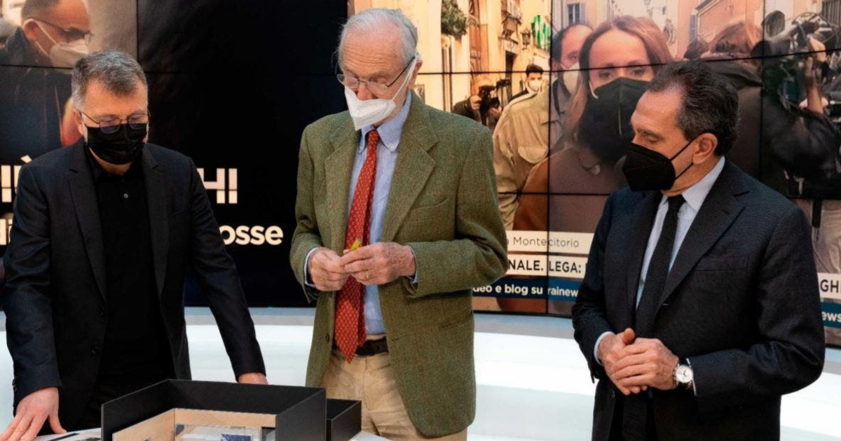 Renzo Piano e Carlo Fuortes alla presentazione dello studio di Rainews24