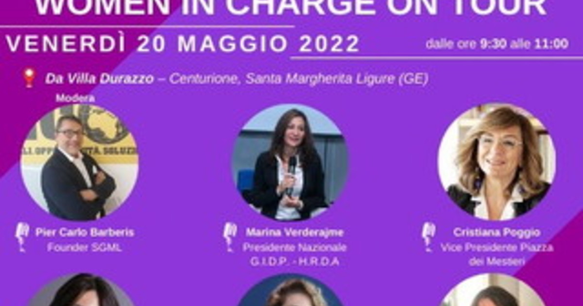 Lavoro, Women in Charge on Tour fa tappa a Santa Margherita Ligure Lavoro, Women in Charge on Tour fa tappa a Santa Margherita Ligure