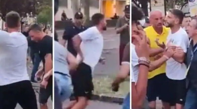 Raptus-Berardi, insegue e cerca di pestare un tifoso: ecco il video | Guarda