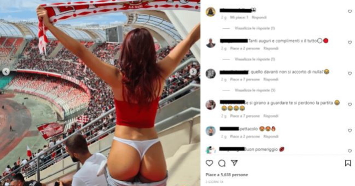 Bari, lato B nudo allo stadio? Per la tifosa si mette malissimo – Libero Quotidiano