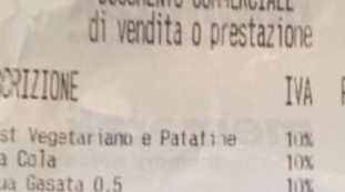 Due euro in più per.... Cliente sconvolto: sul lago di Como uno scontrino da non credere