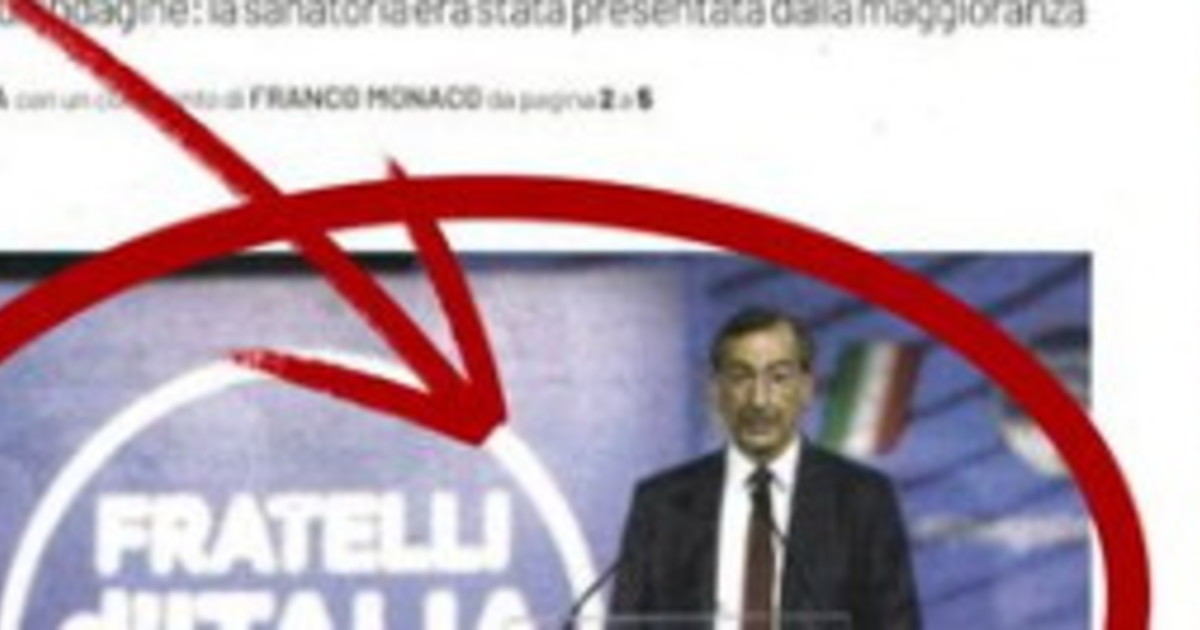fdi contro il domani foto e titolo svista o tentativo di depistaggio