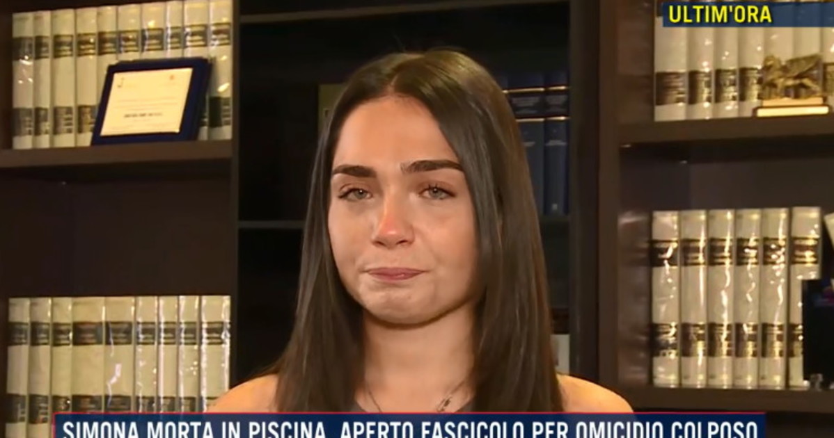 simona cin224 morta in piscina lo strazio della sorella su canale 5