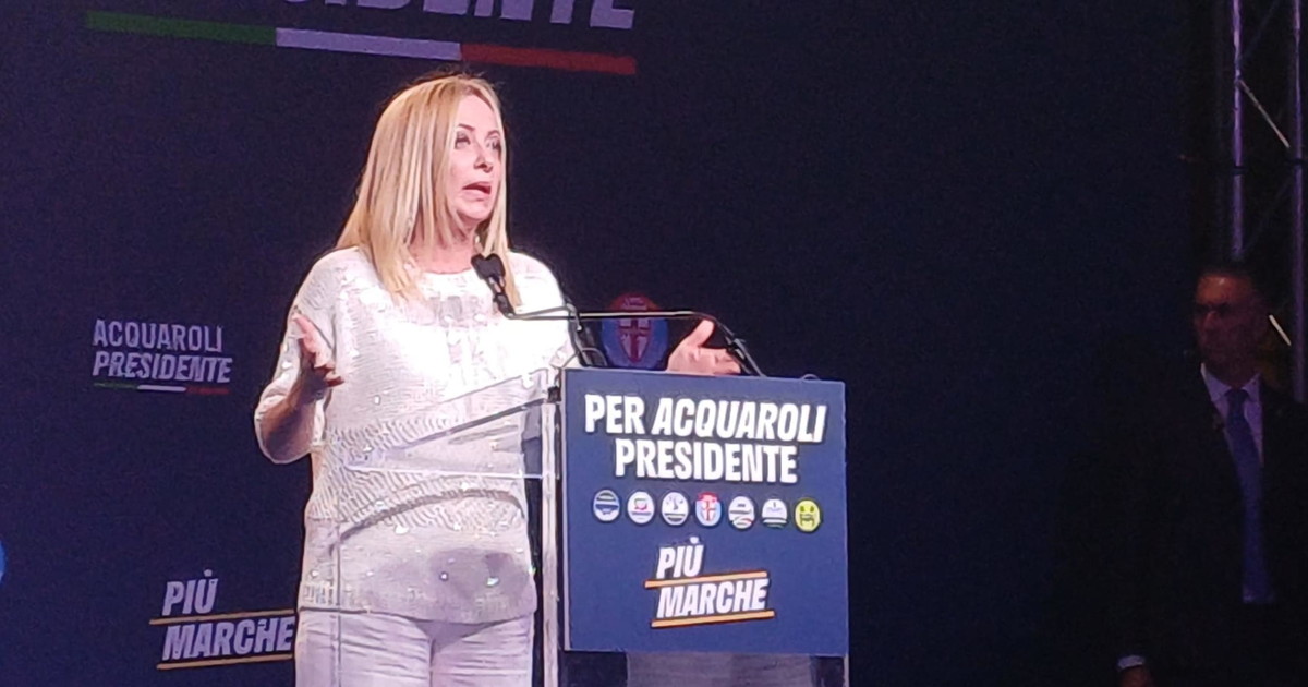 Ancona, Meloni lancia Acquaroli e stronca Conte: "Che progetto è mandarmi a casa?"