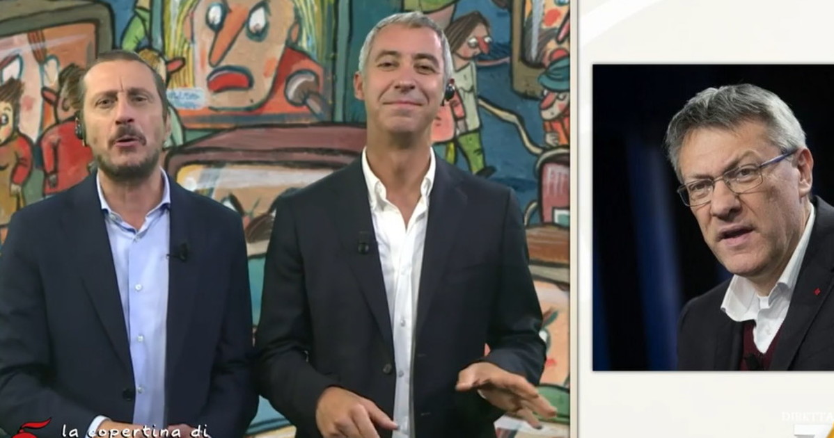 DiMartedì, Landini e la cortigiana: anche Luca e Paolo imbarazzano Floris
