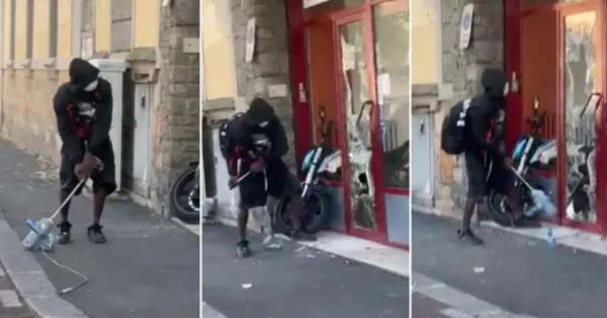 Firenze, immigrato sfonda la vetrina: poi si avventa sui passanti