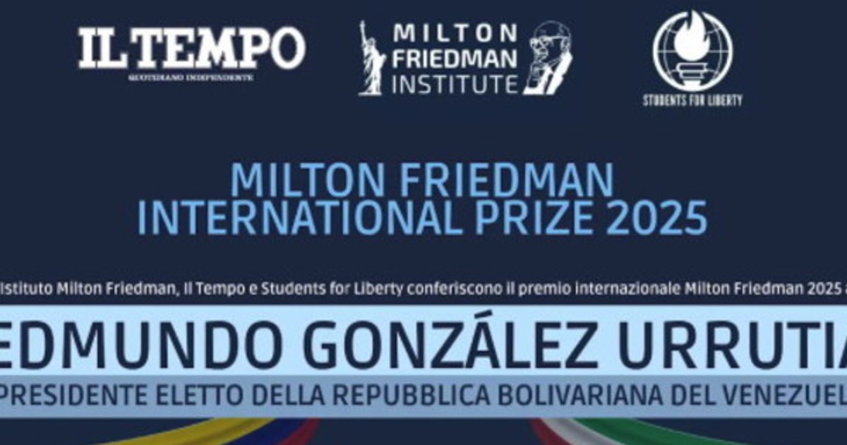 Il Tempo e Istituto Milton Friedman, il premio al presidente eletto Urrutia: la diretta video
