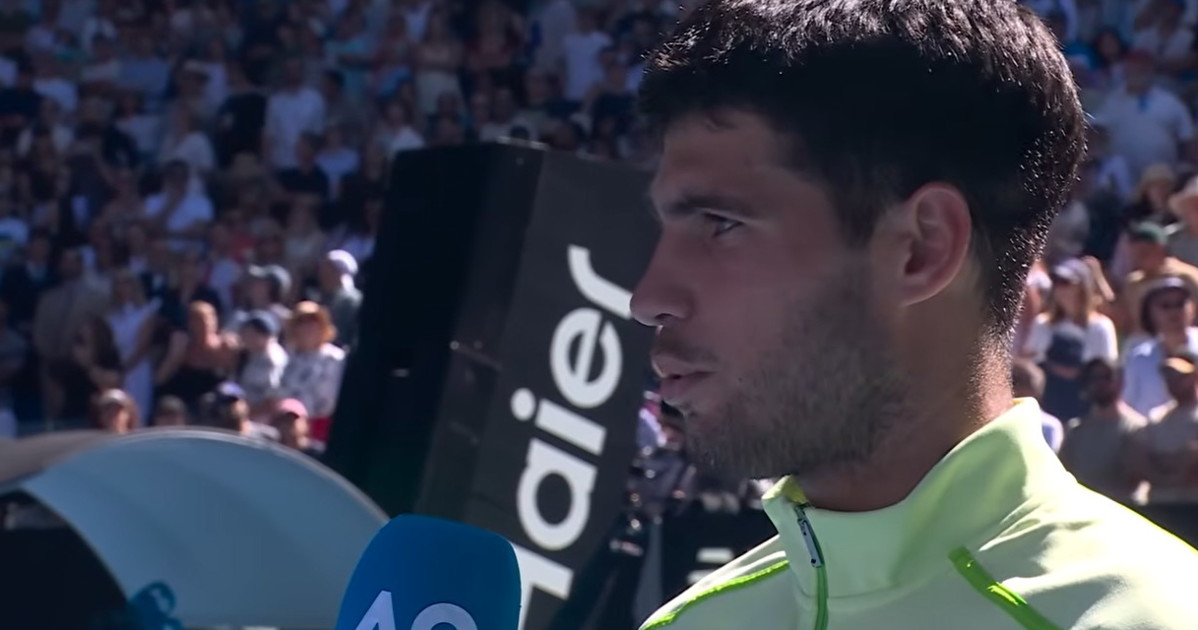Carlos Alcaraz, la domanda che lo fa crollare: "Oh mer+++"